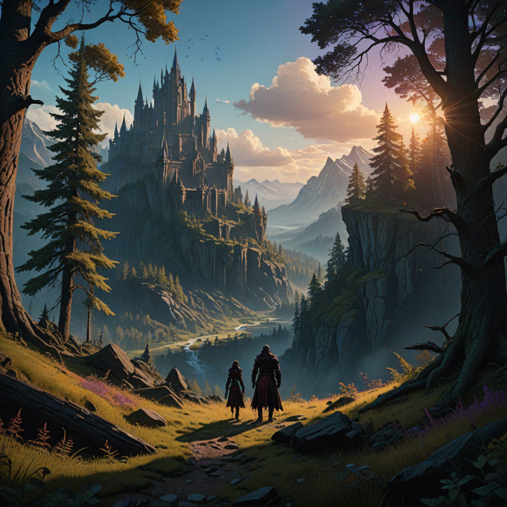 Mysterious Figure at Forest Edge, Cinematic Film Still