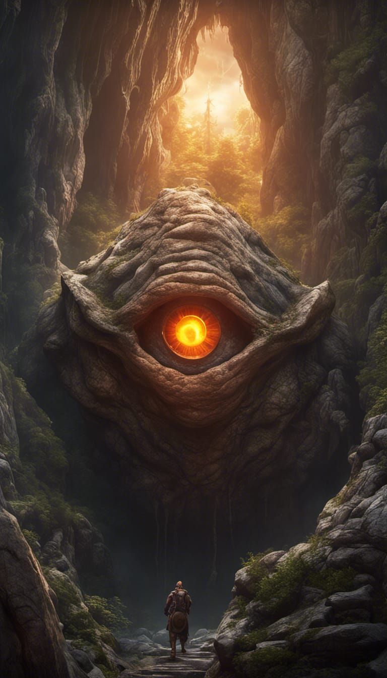 Cyclops in Dark Fantasy Landscape, 8k Resolution