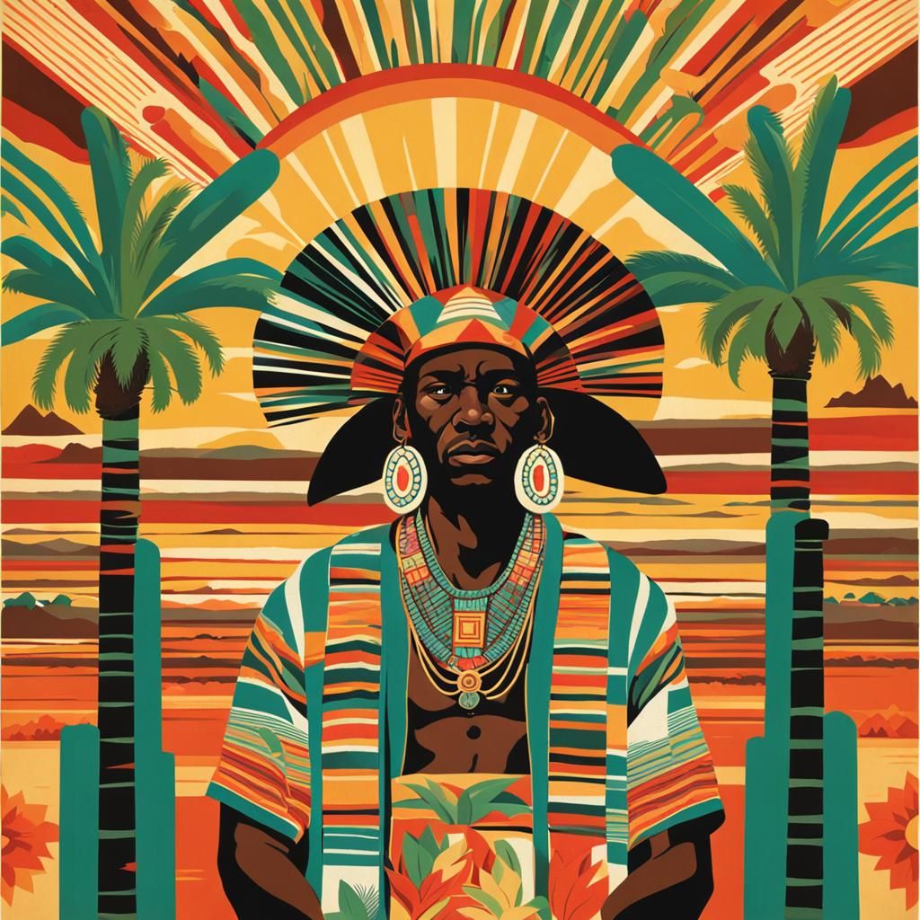 Art Deco Palms with Yoruba Aesthetic in Los Angeles