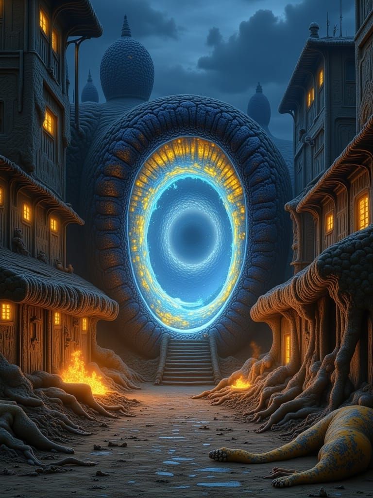 Surreal Portal Opens to a Vibrant, Fantastical World