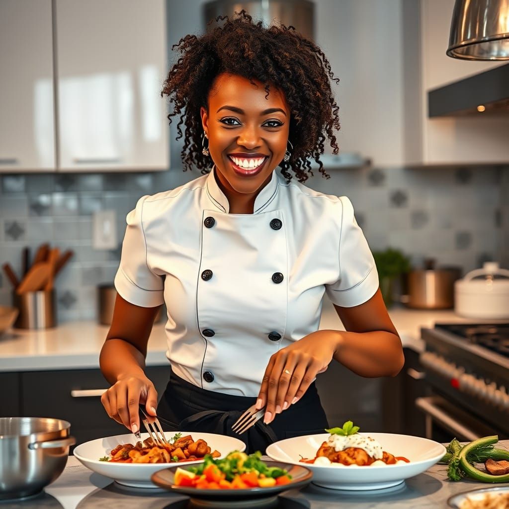 Celebrated Chef Tiana Cooks Gourmet Delights in Upscale Kitc...