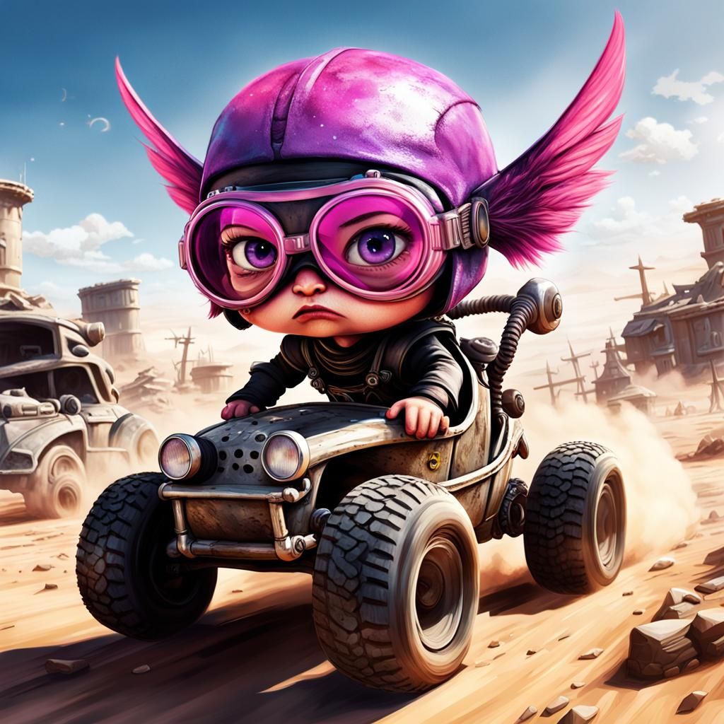 Chibi Mad Max Nun in Pink Salamander Tank