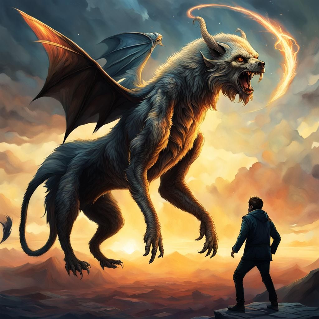 Winged Beast Observed by Wizard