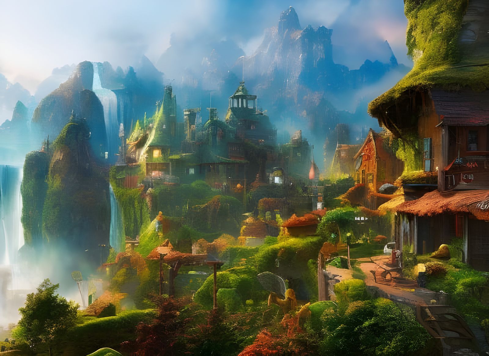 Cartoon Characters with Guitar in 3D Render Style