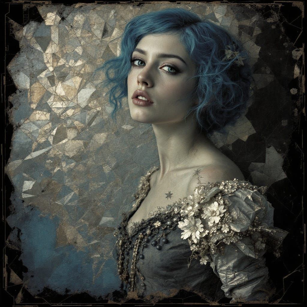 Winter Portrait in Textile Daguerreotype Style