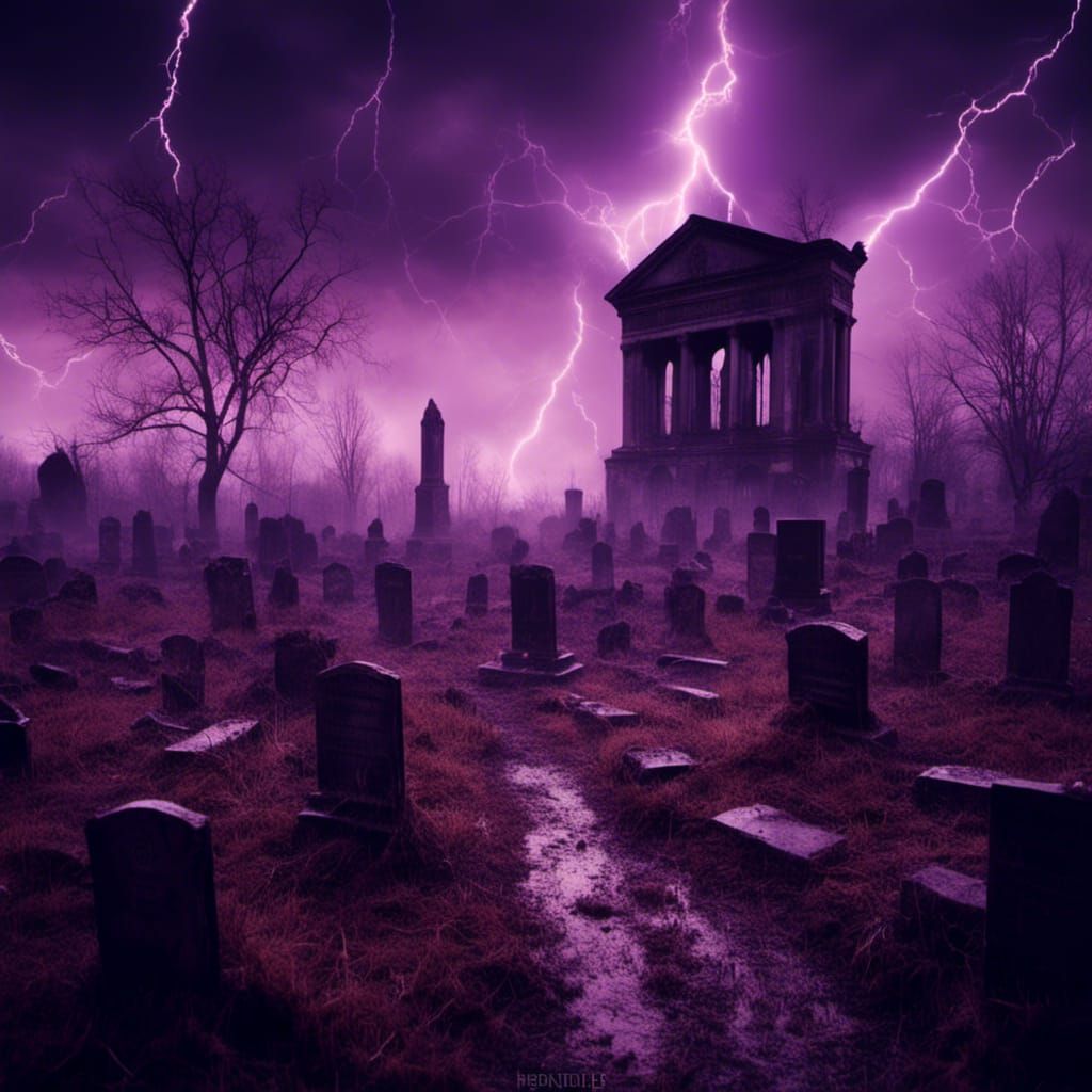 Macabre Zombie Horror in Golden Mist