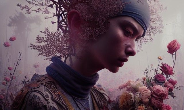 Intricate Heartbreak: A Modern Digital Art Painting