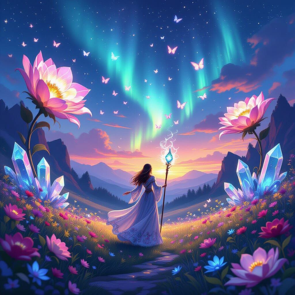 Magical Meadow: Fantasy Video Game Cover Art