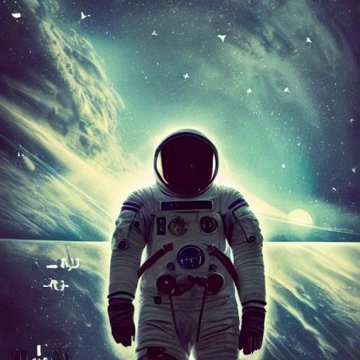 Astronaut Gazing at Horizon in Sci-Fi Horror