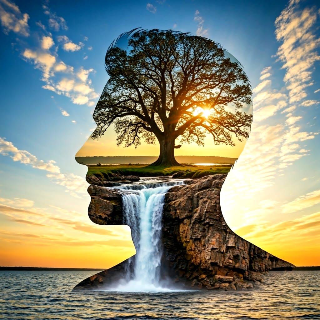 Sea Stack Avatar in Double Exposure