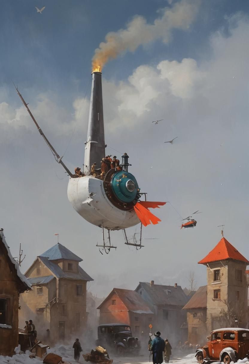 Surreal Flight in Filmic Photorealism