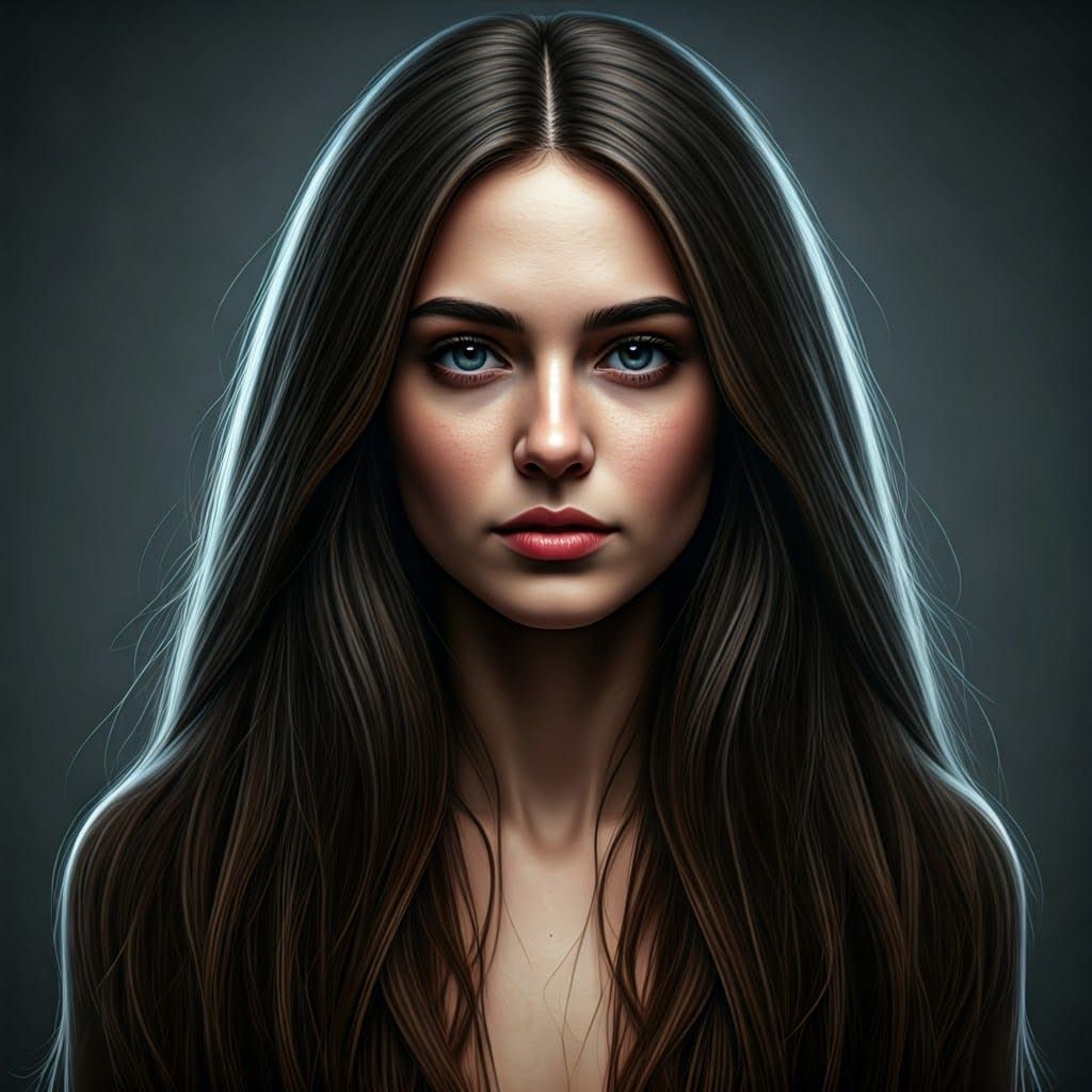 Ethereal Woman in Surreal Landscape