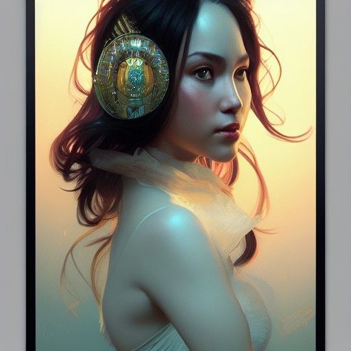 Dancing Queen Portrait in Hyperdetailed Style