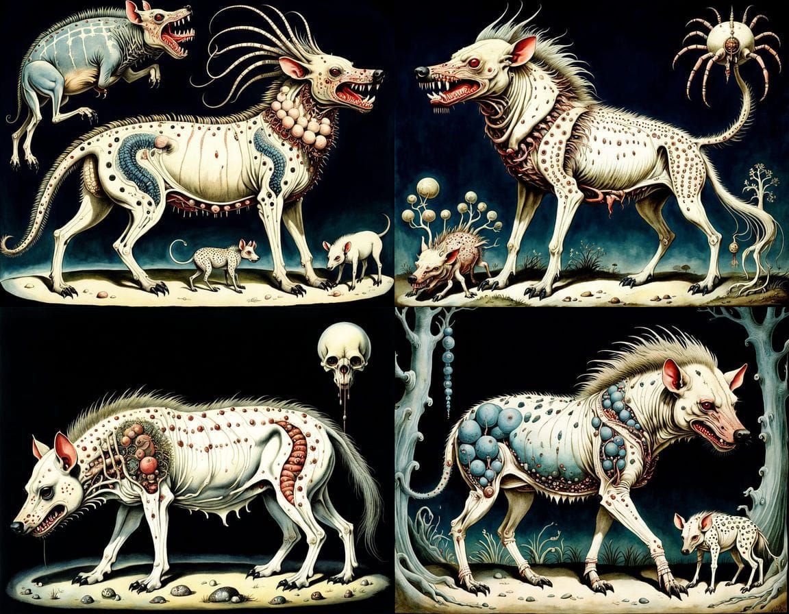 Surreal Spanish Homunculus with Noctilucent Anatomy