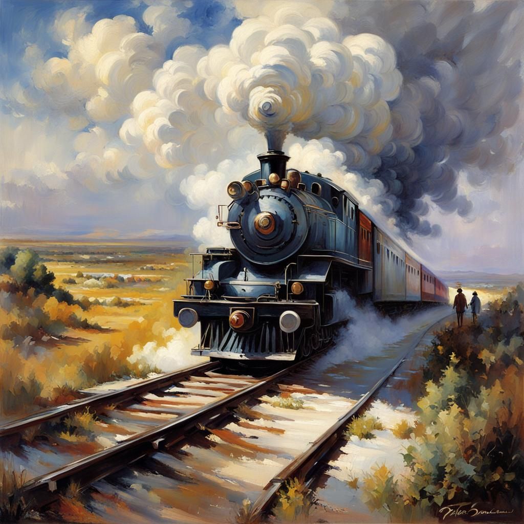 Diesel Train Ascends to Heaven: Figurative Art