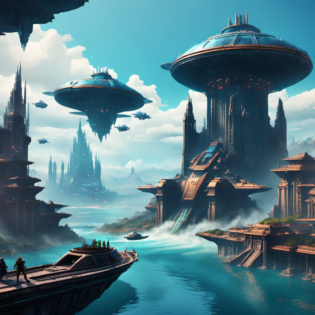 Atlantis Under Attack: Fantasy Concept Art