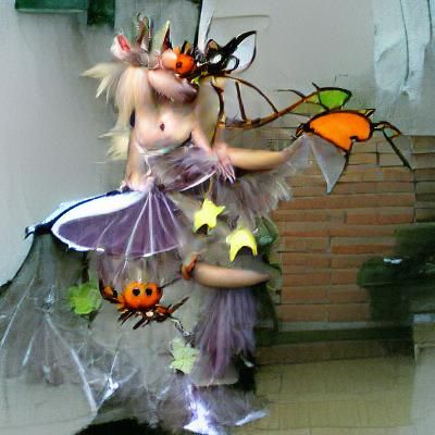 Halloween Fairy in Pumpkin Patch