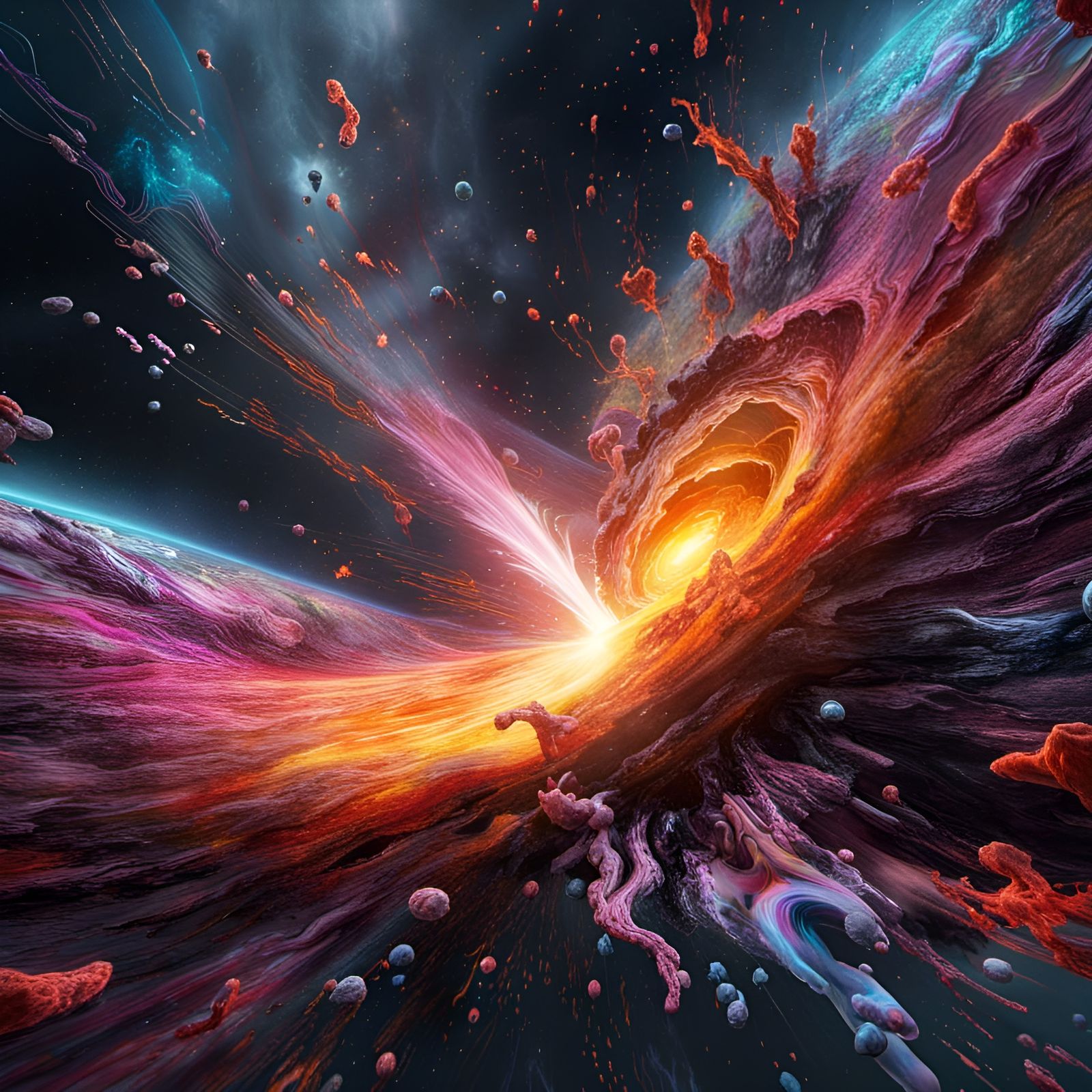 Black Holes Colliding: Spacetime Chaos in 8K