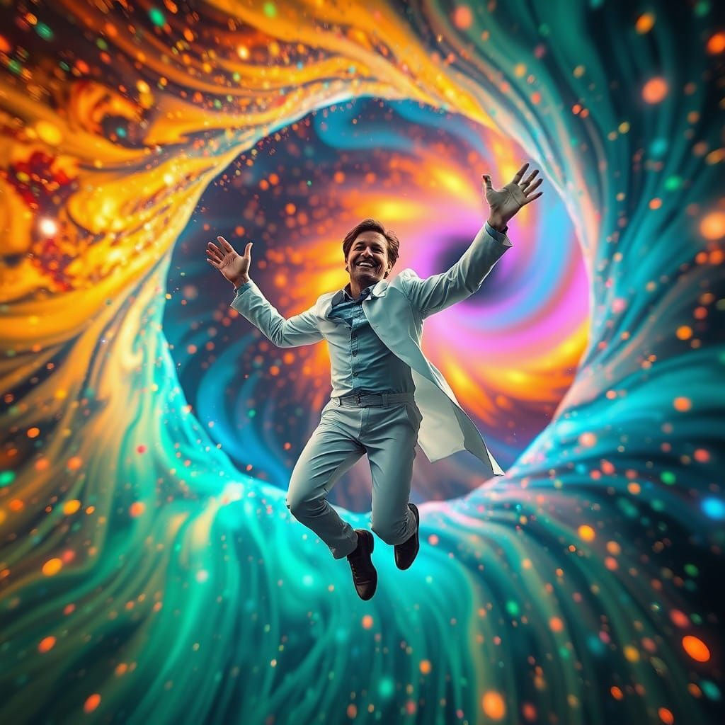 Hyperrealistic Portal Scene in Vibrant Colors