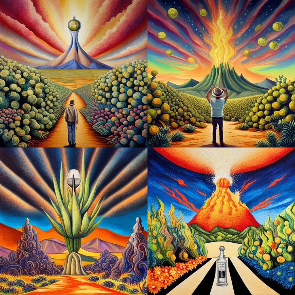 Tequila Shot in Atomic Blast: Psychedelic Desert Art