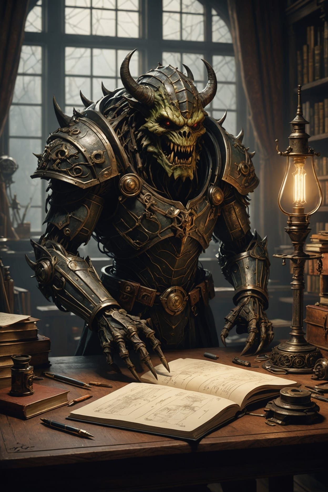 Dark Fantasy Madman's Notebook: Monster Sketches