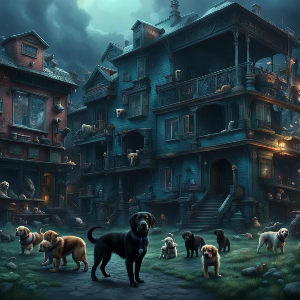 Epic Cinematic Puppies in Digital Matte Painting