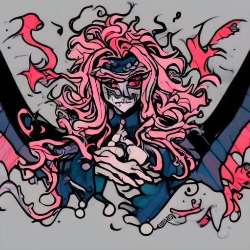 Cute Hell Hound Hybrid in Kawaii Style