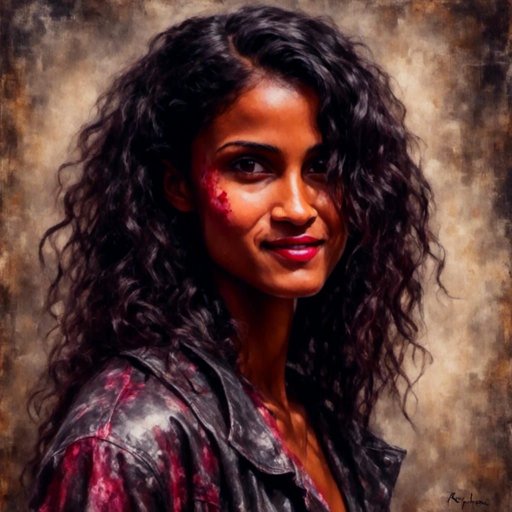 Gothic Noir: Pretty Woman Portrait in Dreamy Style