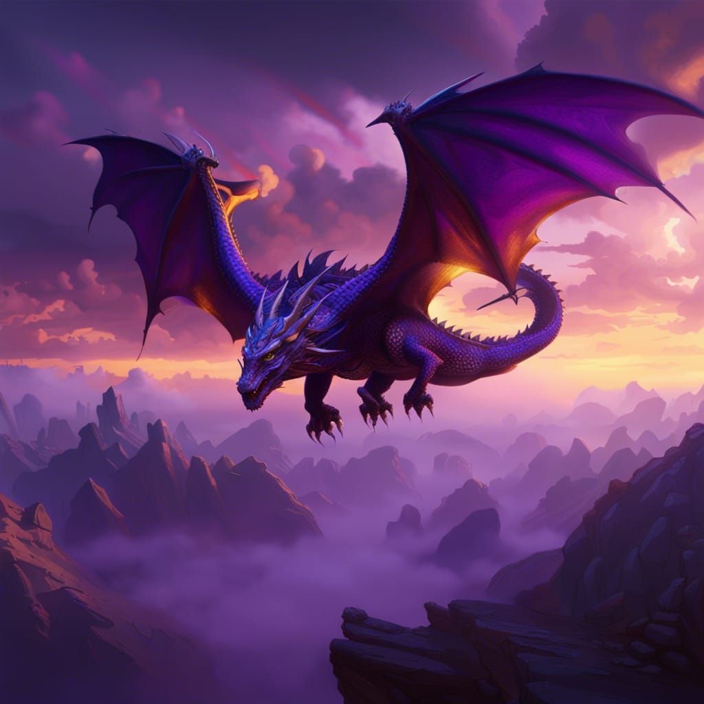 Majestic Dragon Soaring: A Dark Fantasy Masterpiece