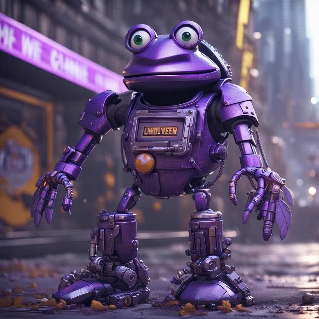 Purple Muppet Tickles Sonic in Dystopian City