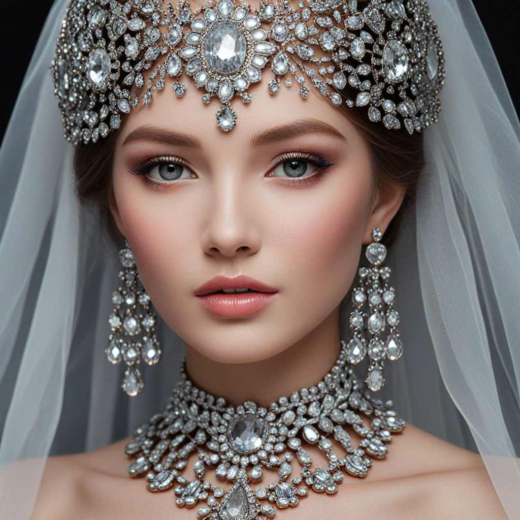 Heavily jeweled lady