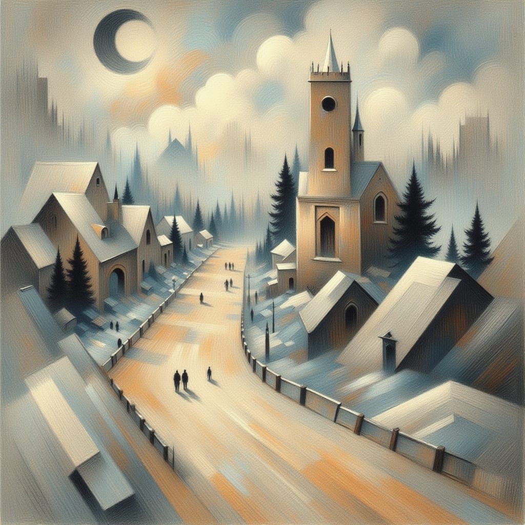 Romantic Kazimir Malevich-Inspired Art