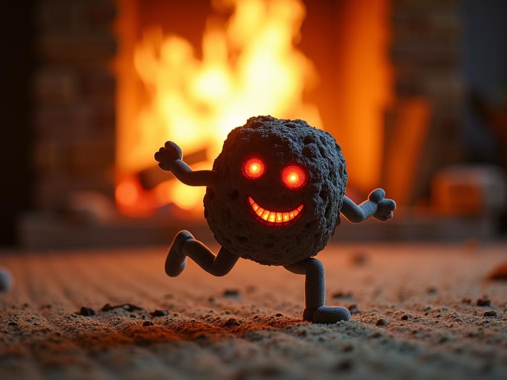 Whimsical Coal Leaps from Fire: Professional Photography