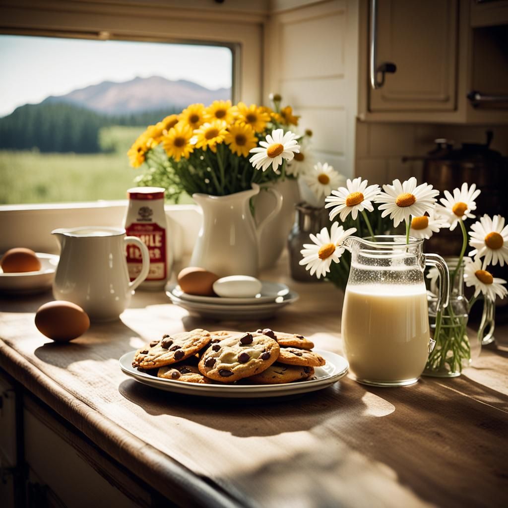 Fresh Chocolate Chip Cookies and Farm Fresh Eggs