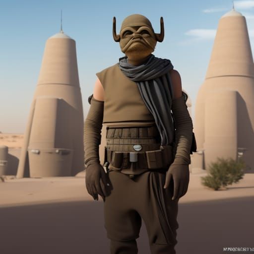 Tusken Raider Portrait in tatooine