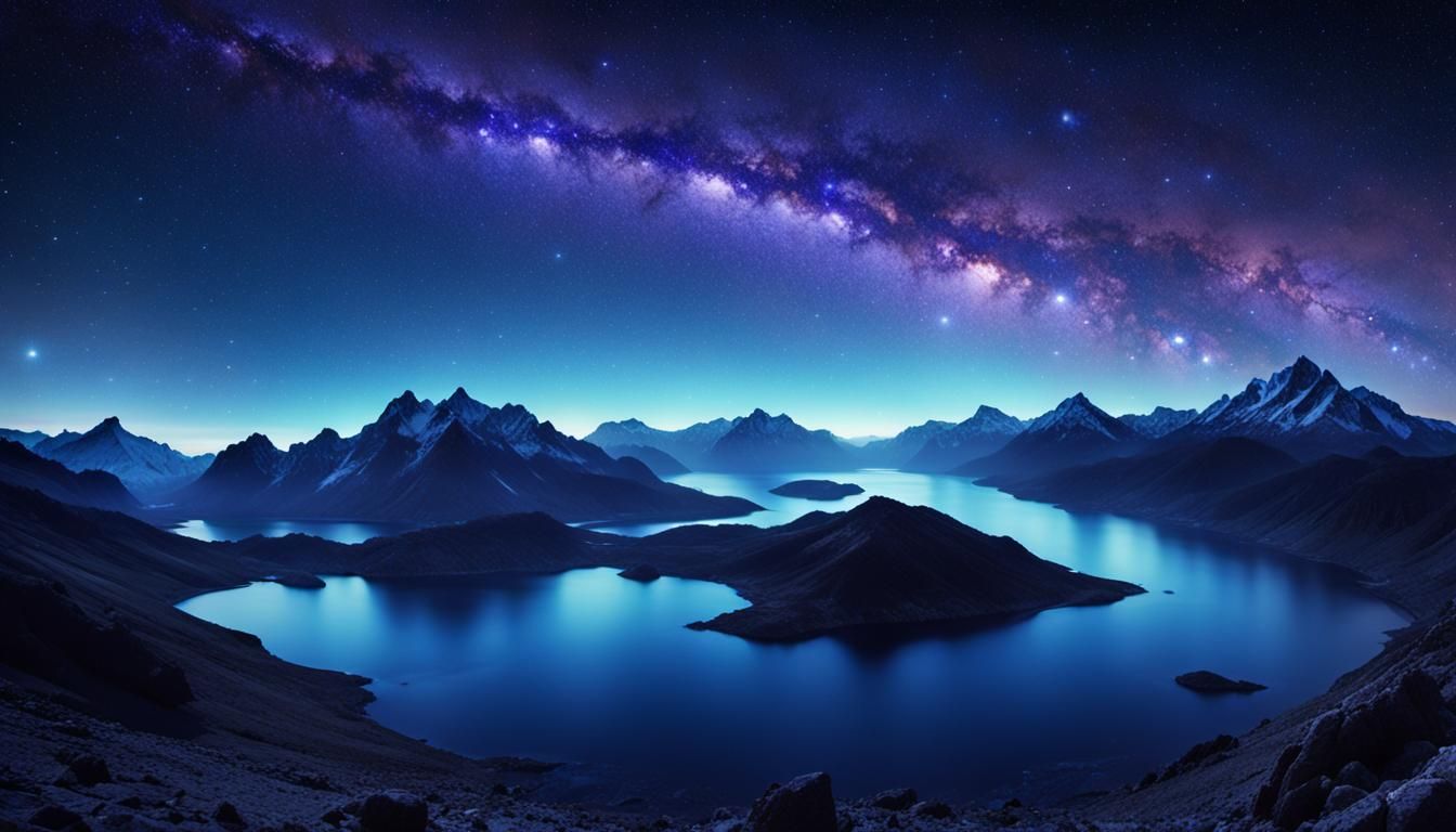 Orion Constellation in a Cosmic Night Landscape