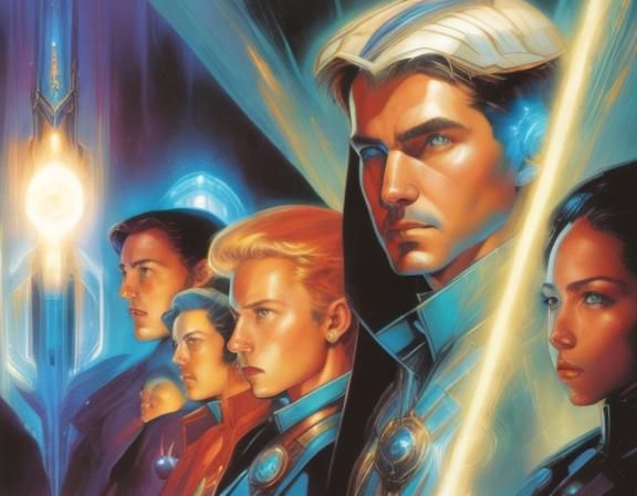 Epic Star Warriors Spaceship Cover Art