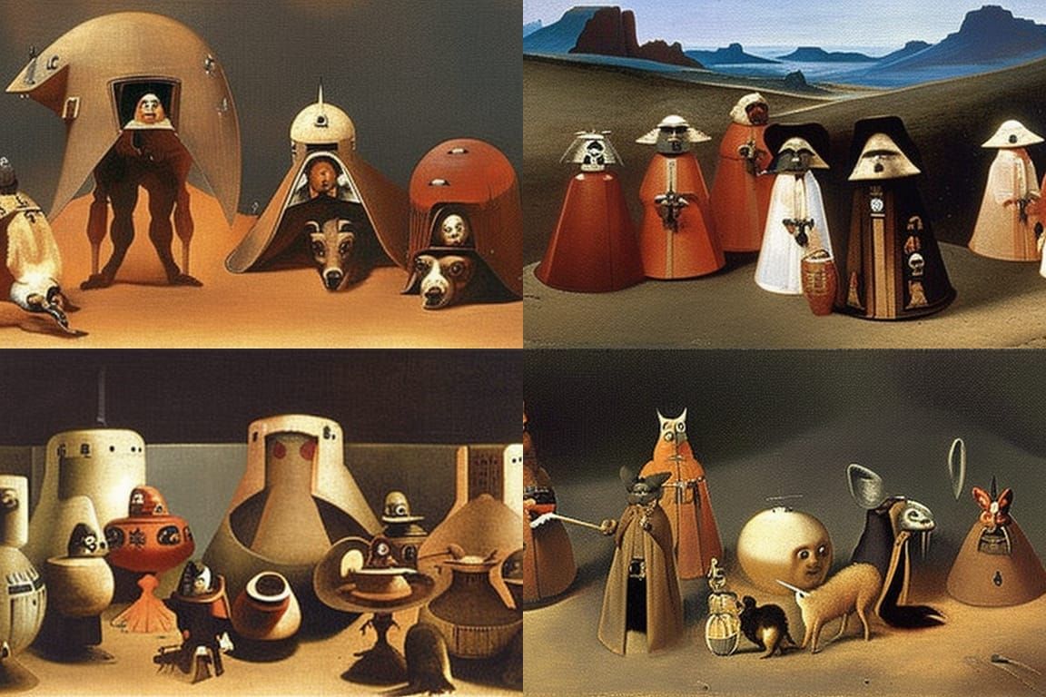 Star Wars Cantina Scene in Bosch Style