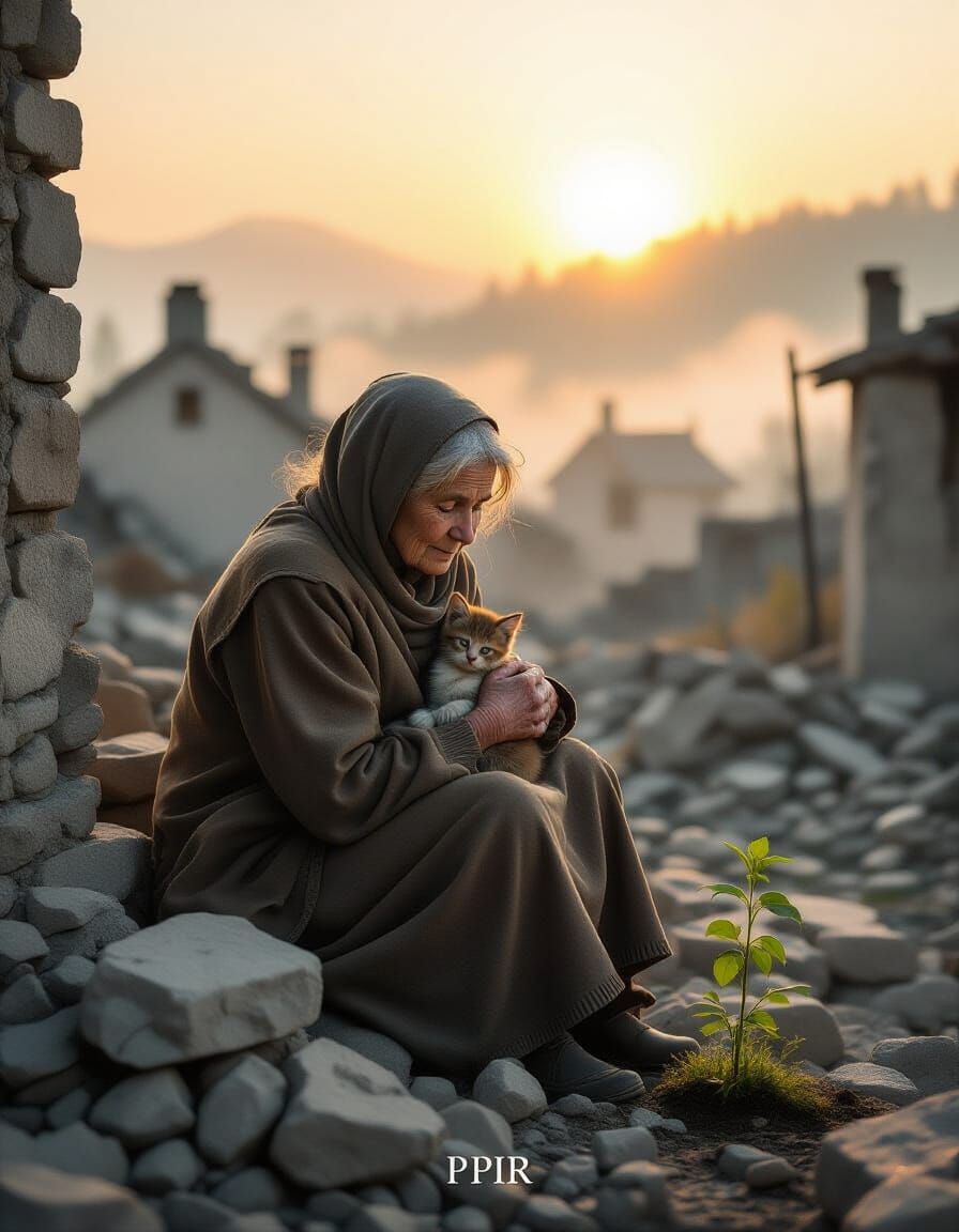 Hopeful Rebirth Amidst Devastation