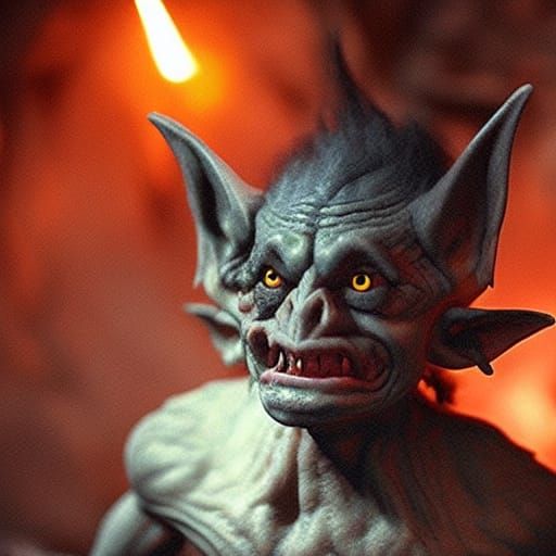 Goblin in Dark Cave: Fantasy Horror