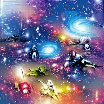 Marvel Comics Style Galaxy with Nebulas