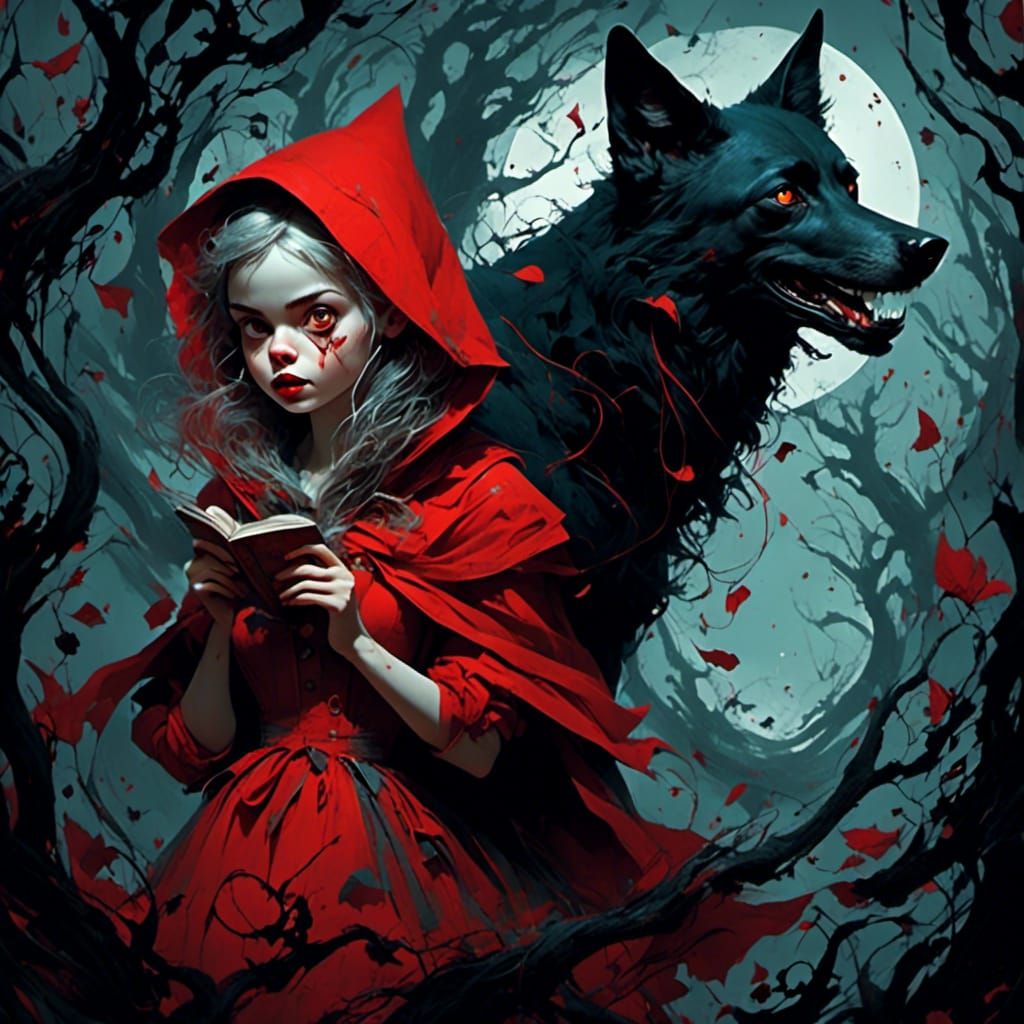Little Red Riding Hood <lora:velvet exoskeleton:1.0>