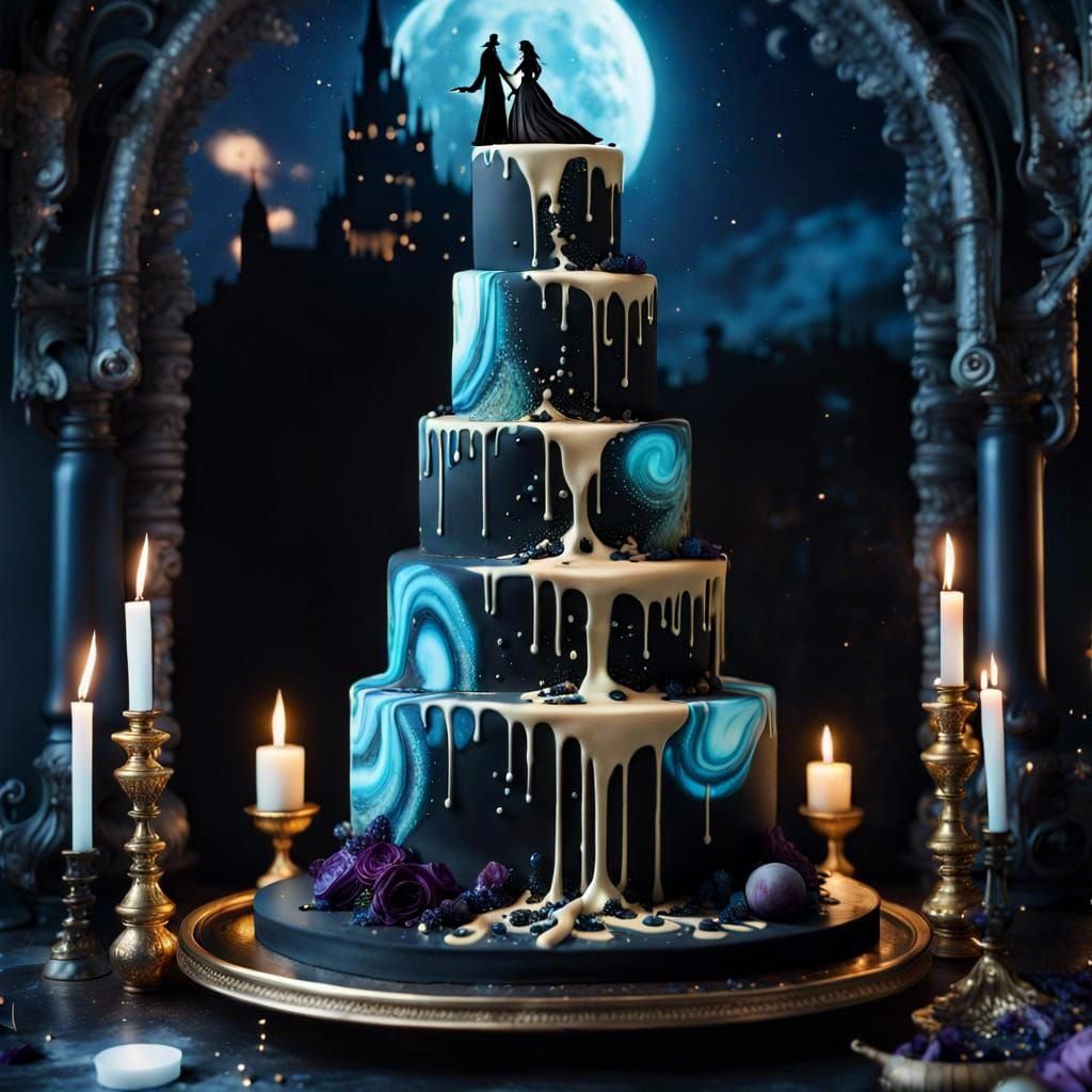 Witchy wedding cake