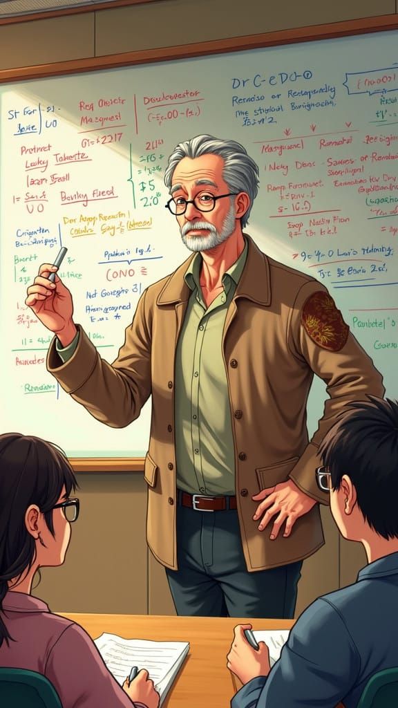 Professor Explains Economic Theories with Enthusiasm