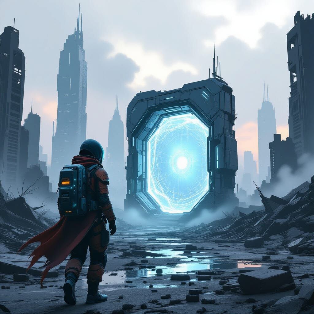 Dystopian Scout Approaches Energy Portal