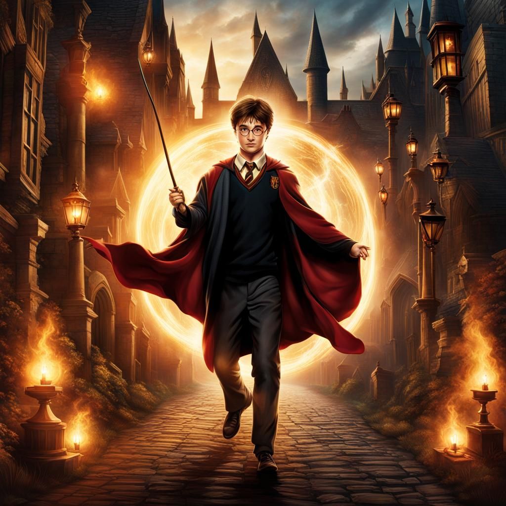 Harry Potter in Magical Setting