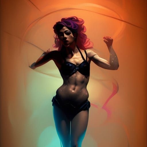 Androgynous Burlesque Dancer Portrait in 8k