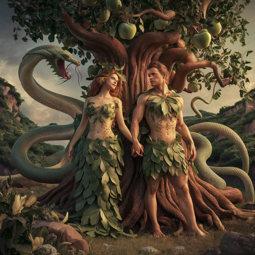 Garden of Eden: Adam, Eve, and the Serpent
