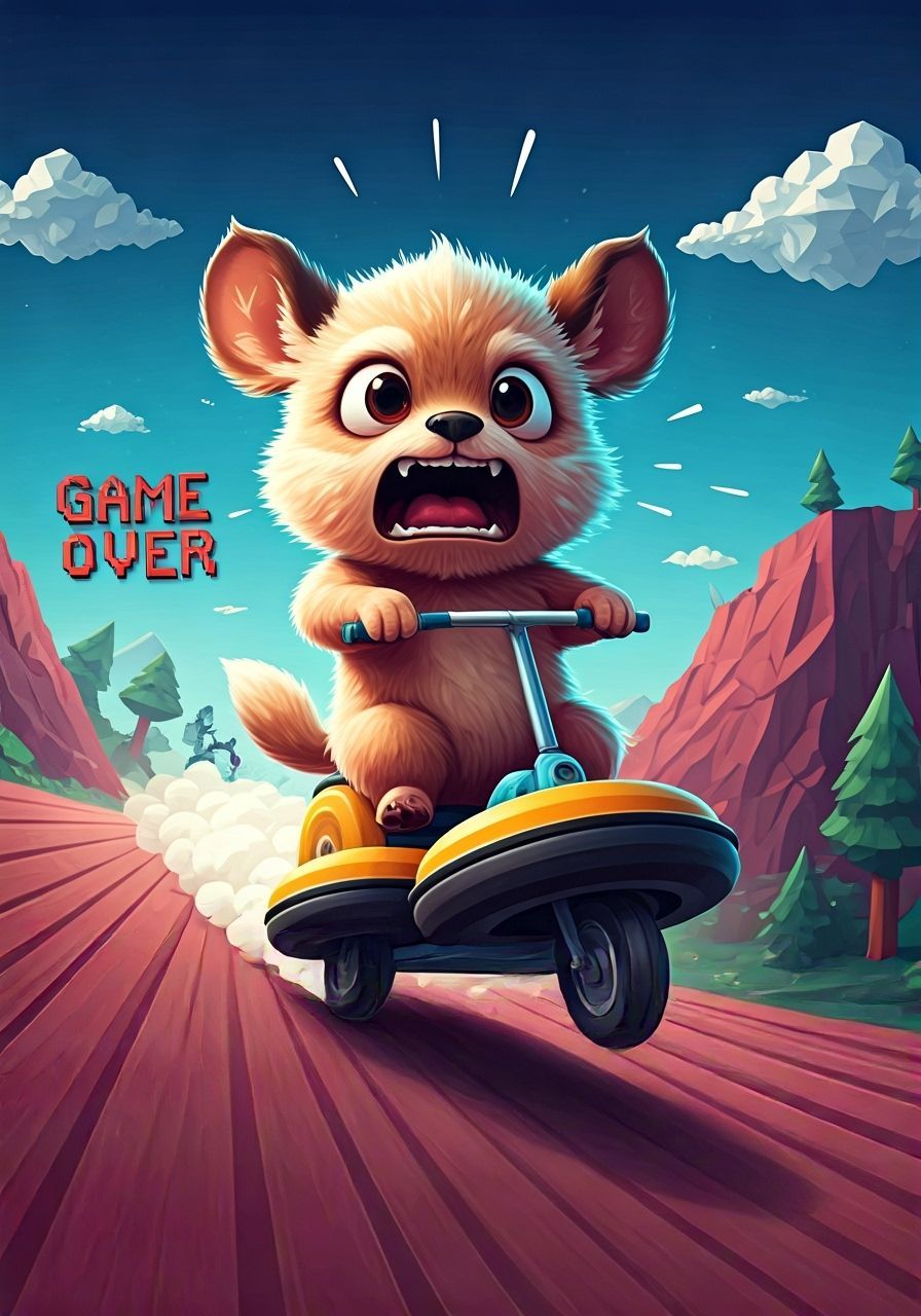 Chimera's Wild Ride: Pop Art Scooter Adventure