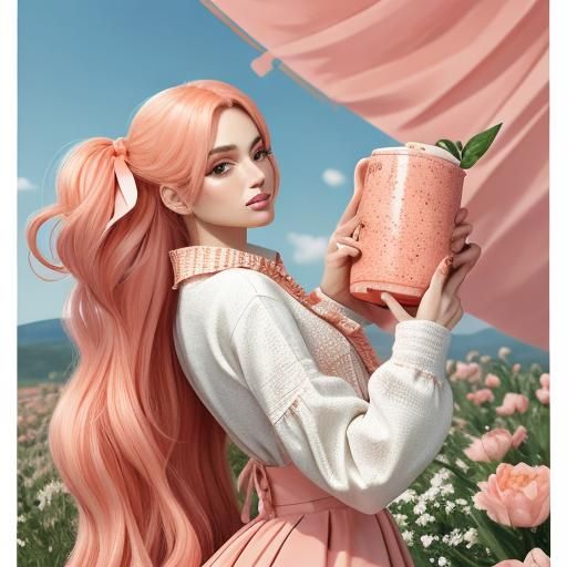 Hyperrealistic Peach Still Life, Best Quality